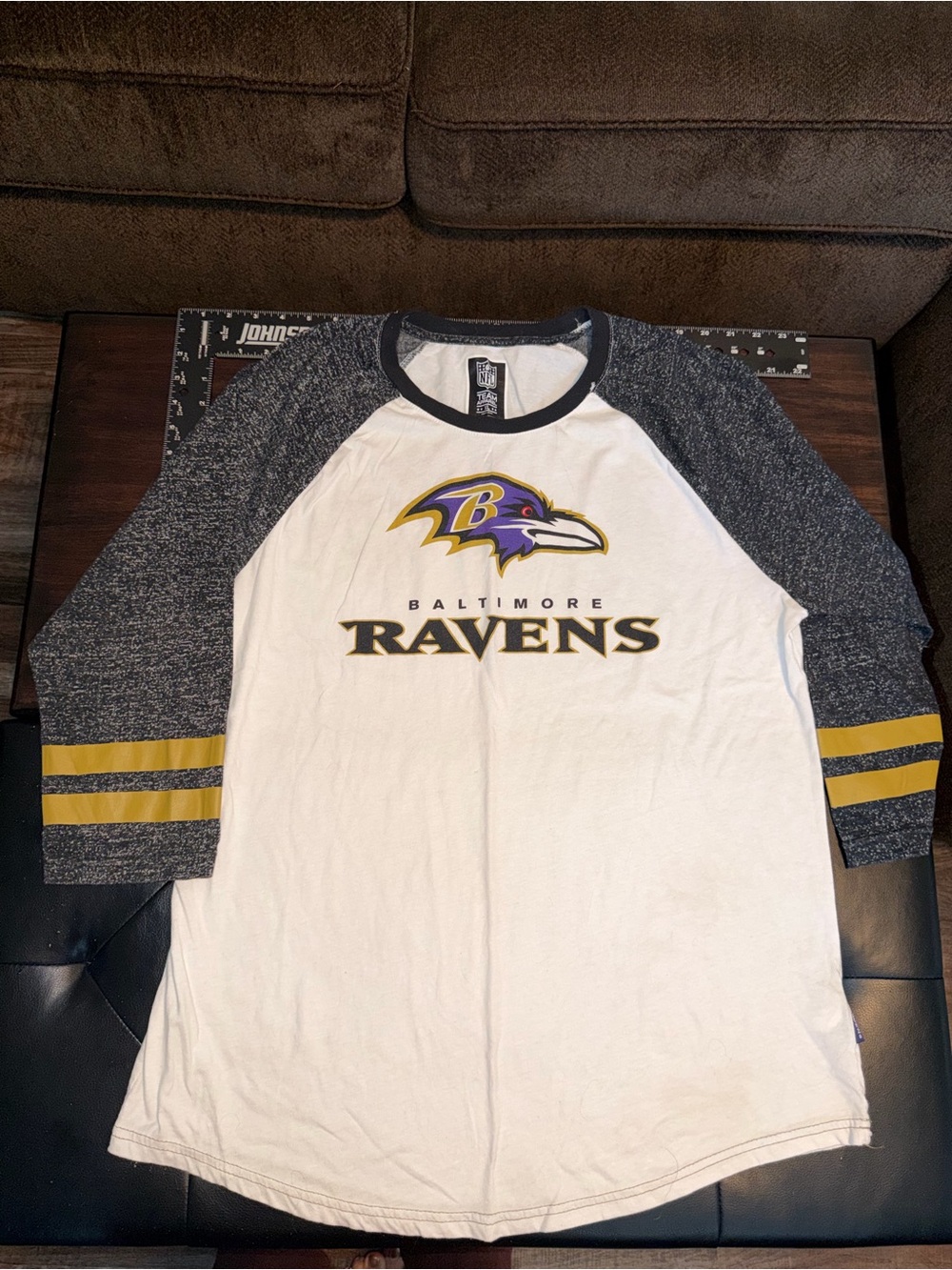 NFL Baltimore Ravens Tee - White, Black, Purple & Gold